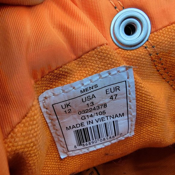 Palladium X Alpha Industries Baggy Zip Ma-1 Mens 13 Sage Green Orange Boots - Picture 9 of 13